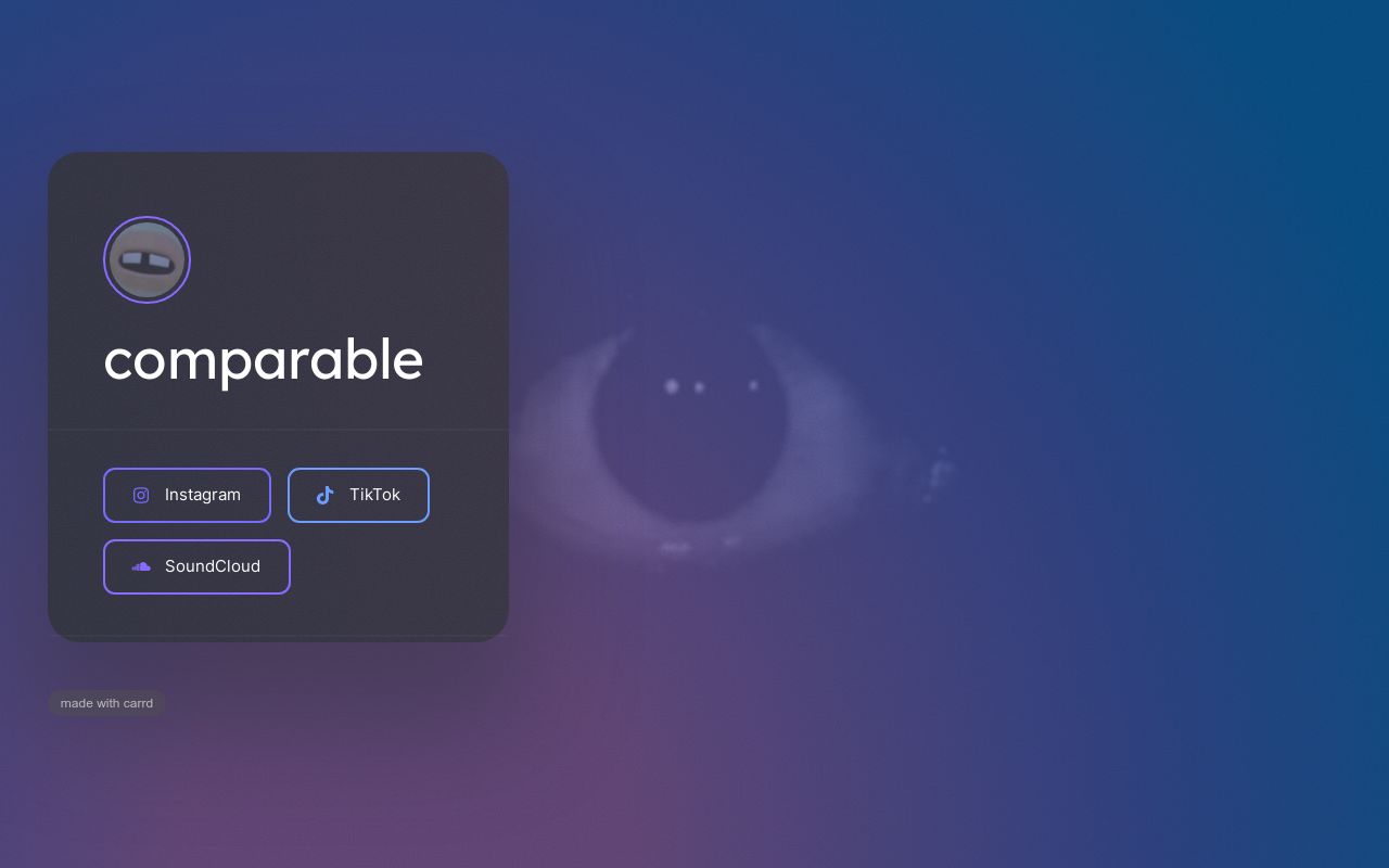 Carrd profile picture for @comparable